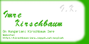 imre kirschbaum business card